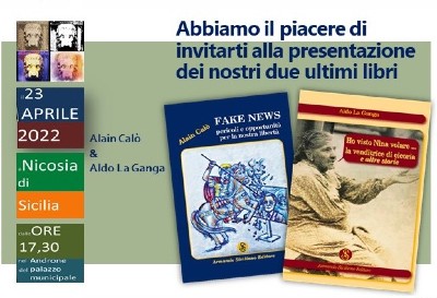 All’androne comunale di Nicosia doppia presentazione di libri di La Ganga e Calo’