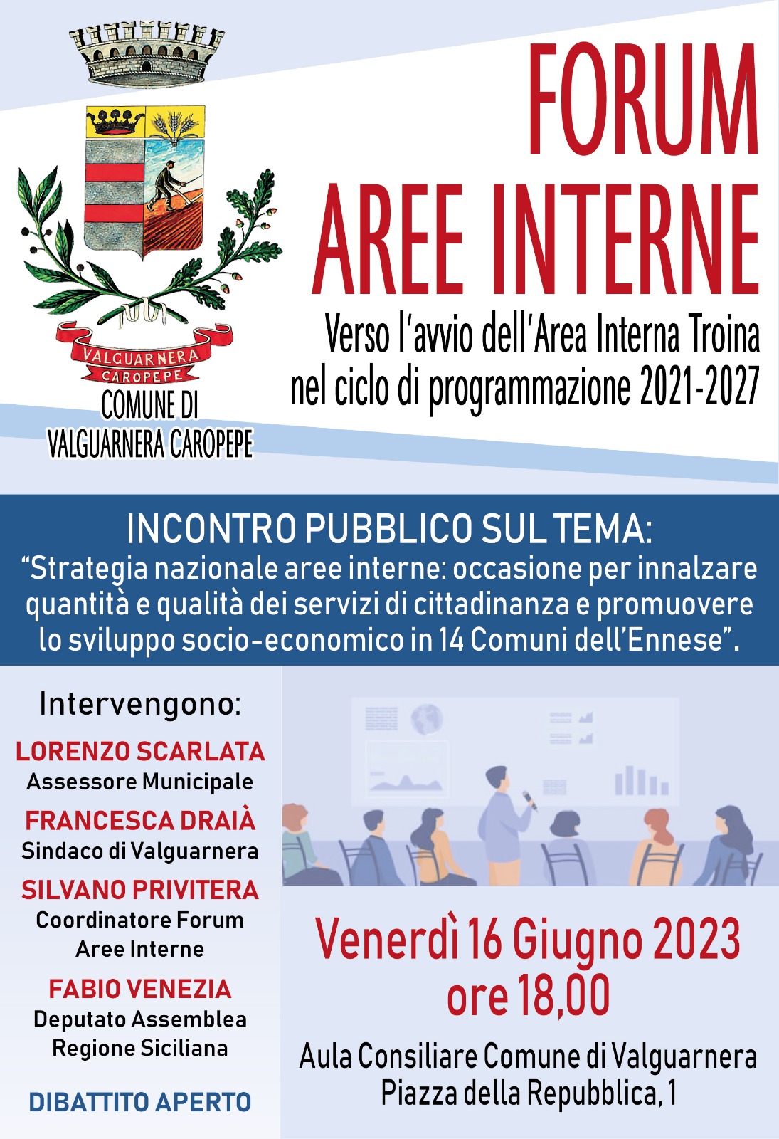 Il dibattito sulle Aree Interne, se ne discute a Valguarnera