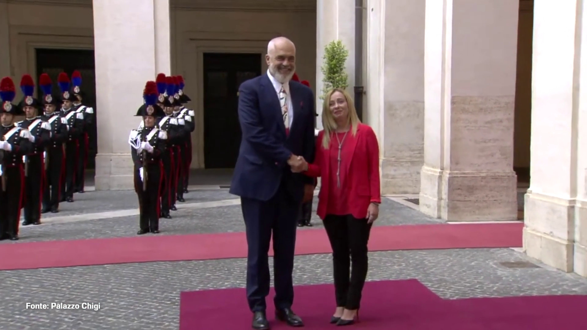 Meloni incontra il premier albanese Rama