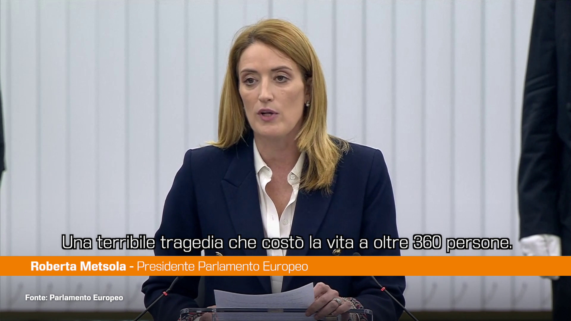 Migranti, Metsola ricorda le vittime del naufragio di Lampedusa