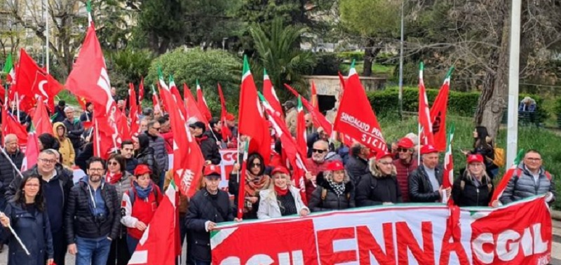 Sciopero contro manovra Governo, sit in a Enna