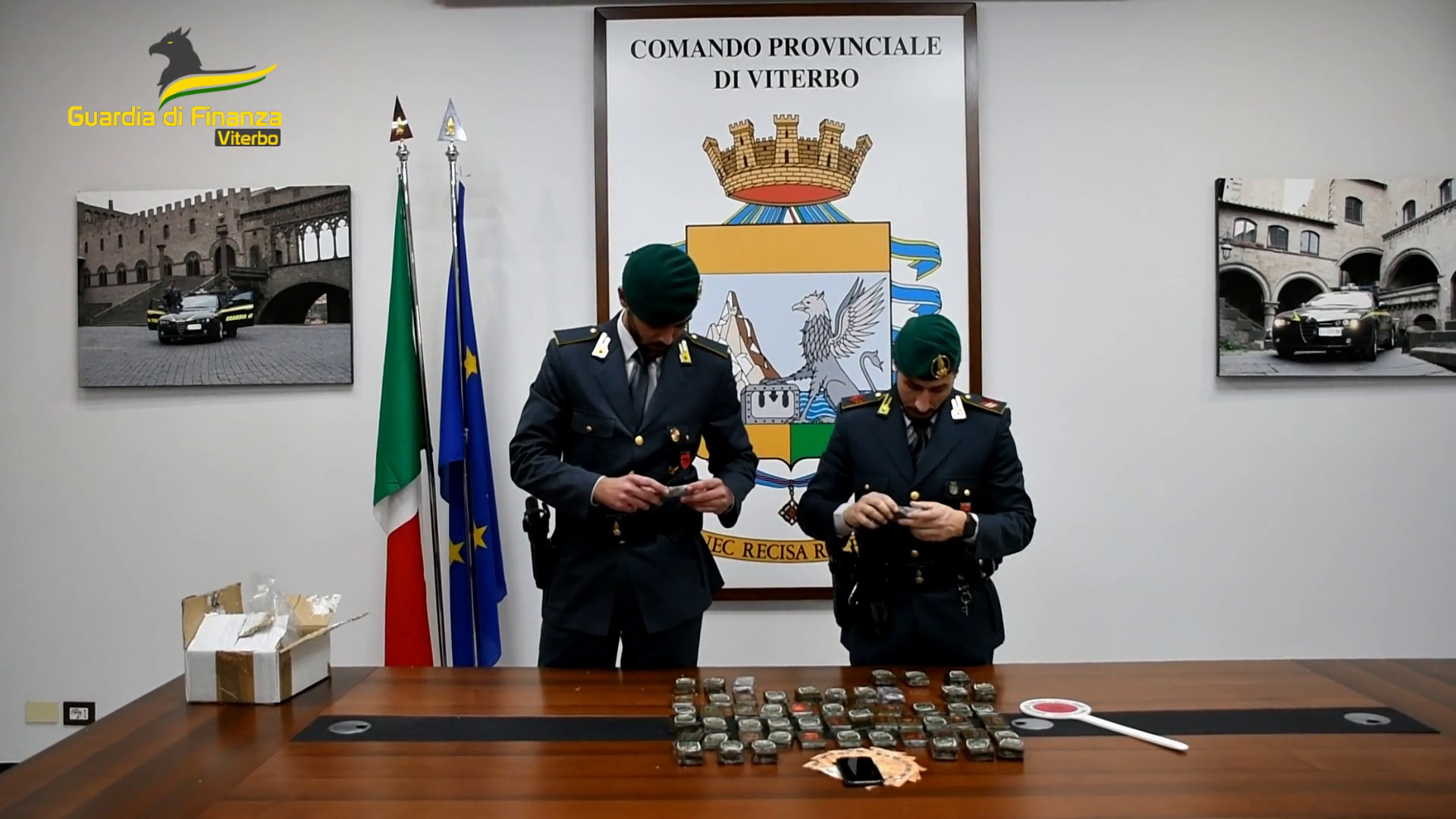 Pusher “in erba” trovato a Viterbo con 4 kg di hashish