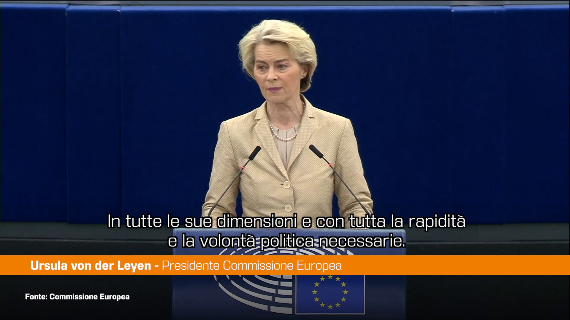 Ue, Von der Leyen “Lavorare rapidamente alla difesa comune”