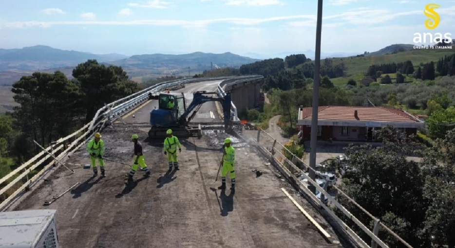 Svincoli Enna chiusi, Anas mostra video dei lavori