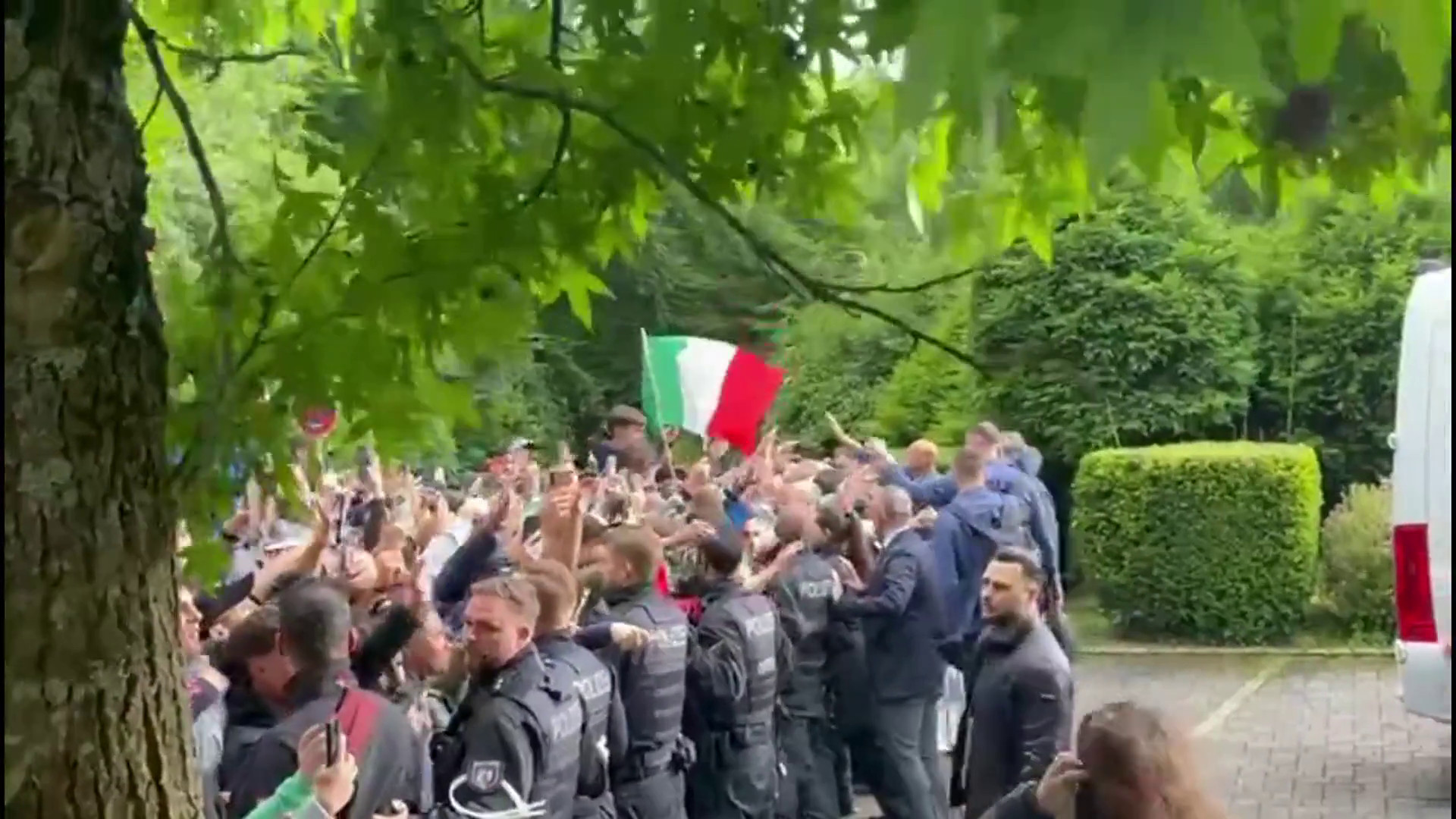 Gli azzurri di Spalletti arrivati nel ritiro di Iserlohn