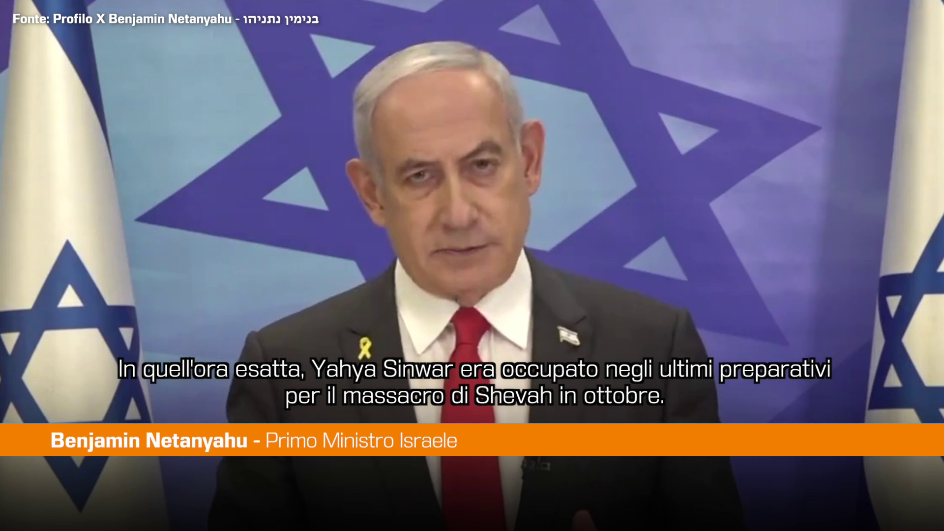 Netanyahu “L’uccisione di Sinwar un duro colpo al male”