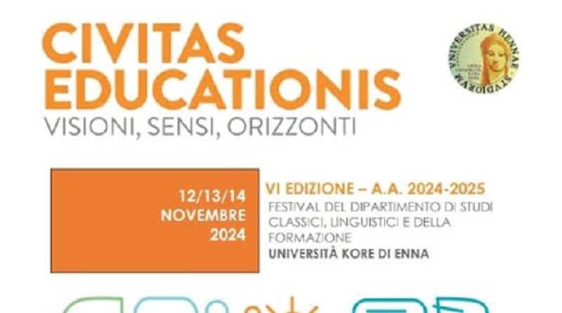 Kore, al via il Festival “Civitas educationis. Visioni, sensi, orizzonti”