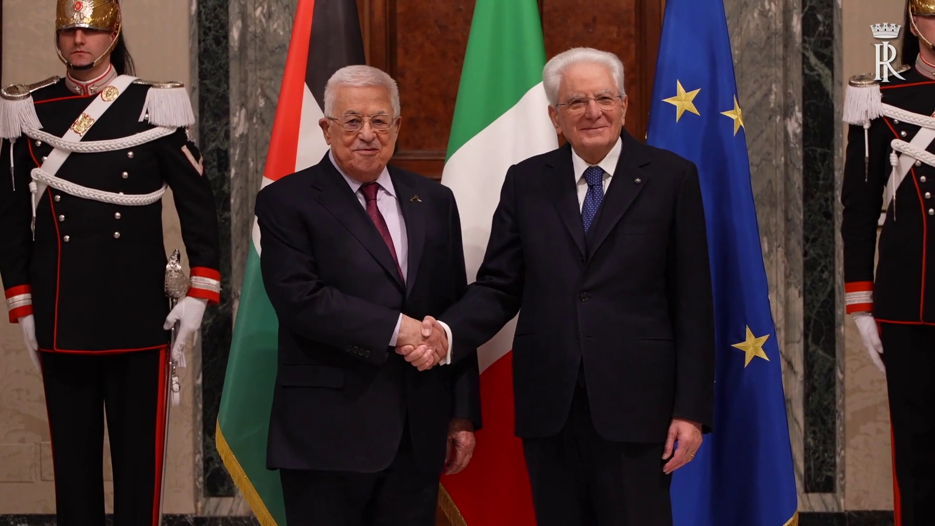 Mattarella incontra il presidente della Palestina