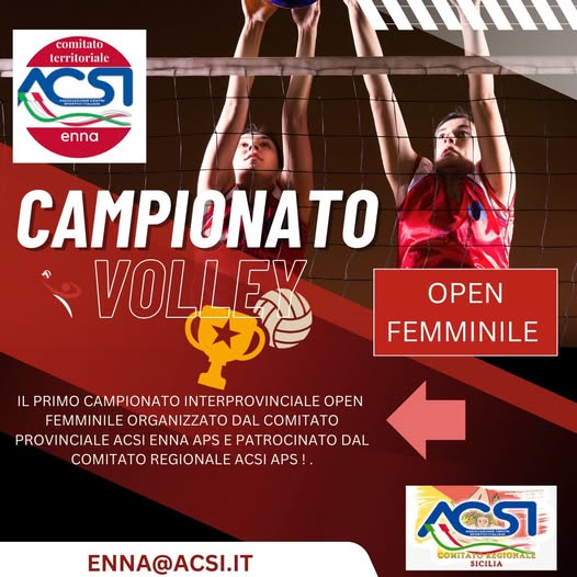 ACSI SICILIA. Ai nastri di partenza il campionato di Pallavolo Open femminile. ! I