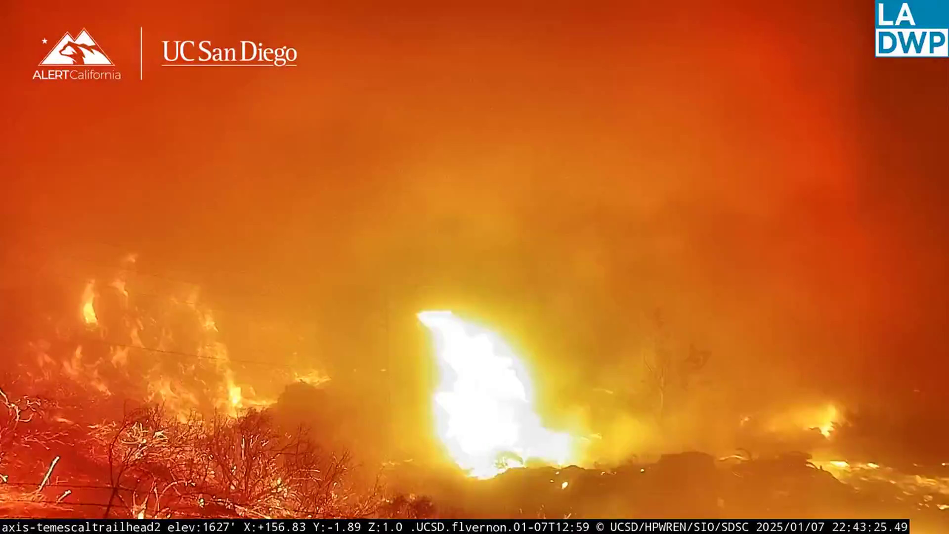 Inferno di fuoco a Los Angeles, le immagini